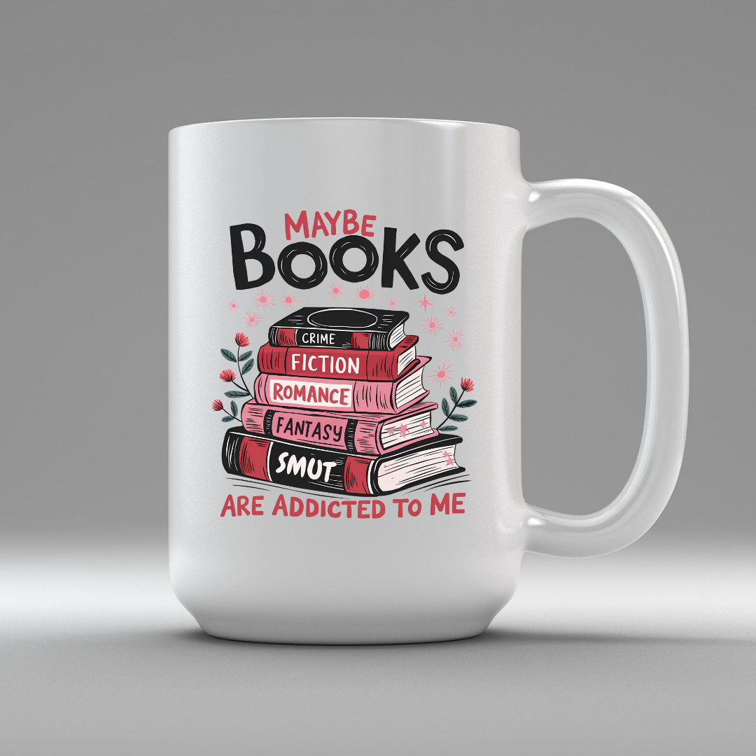 Book Bobble White Mugs