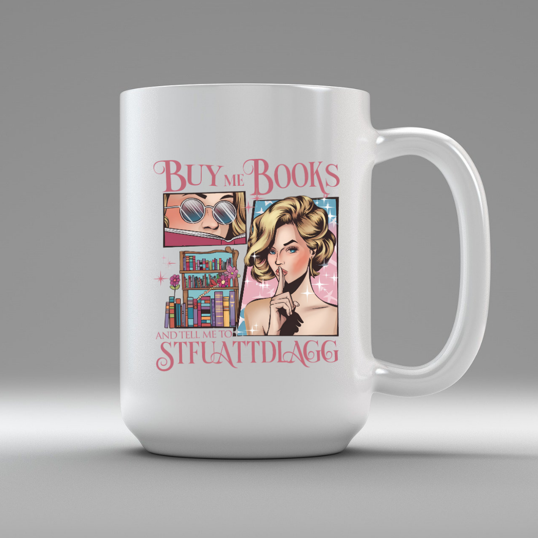 Book Bobble White Mugs