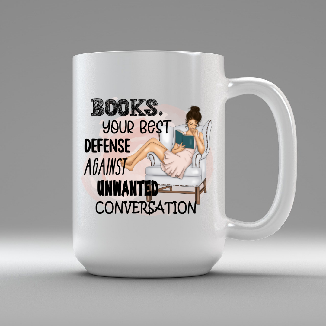 Book Bobble White Mugs
