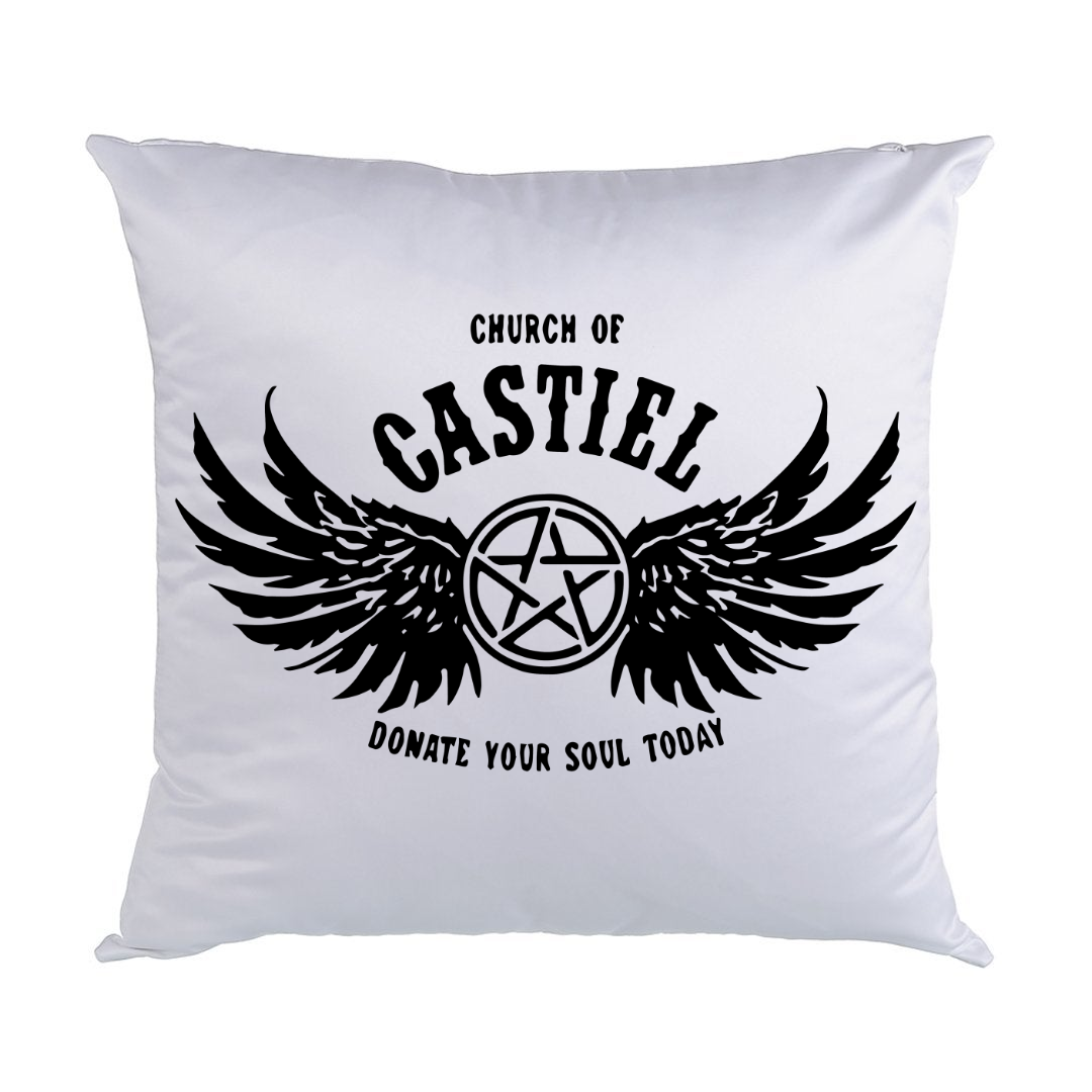Supernatural White Satin Pillows