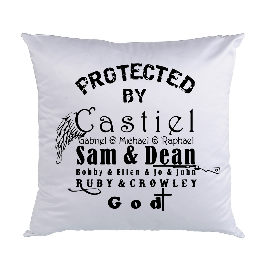 Supernatural White Satin Pillows