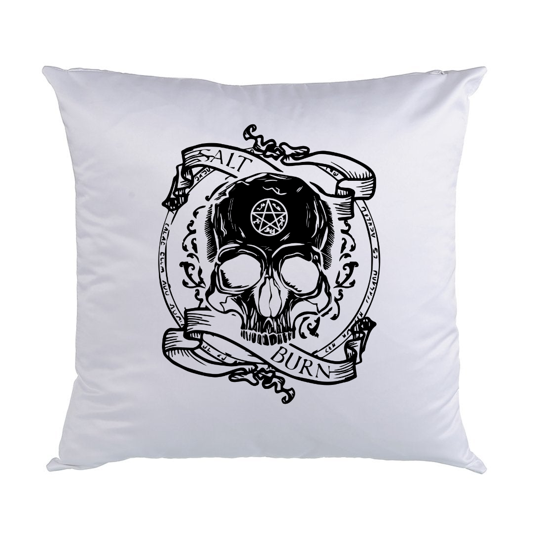 Supernatural White Satin Pillows