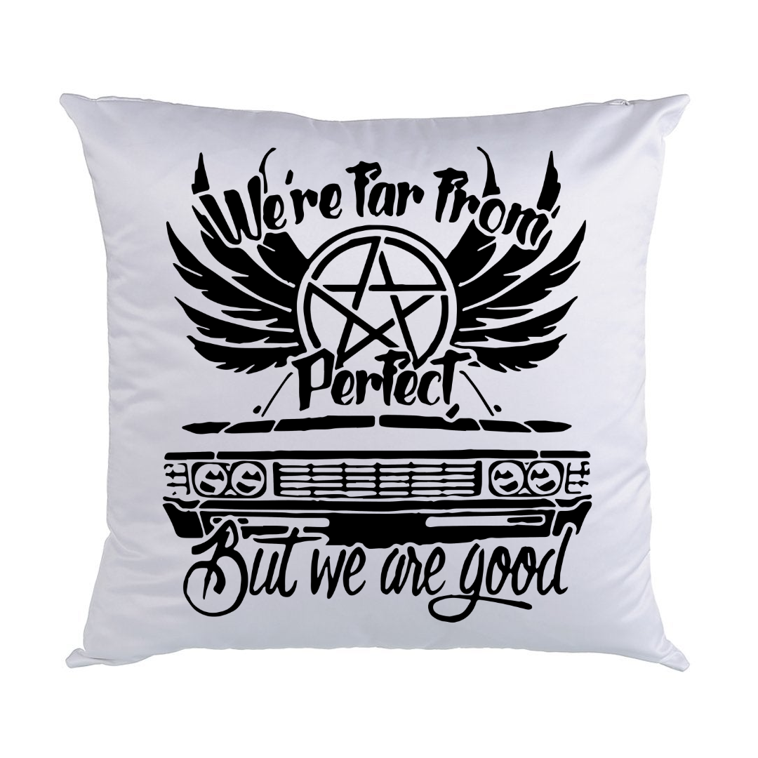 Supernatural White Satin Pillows